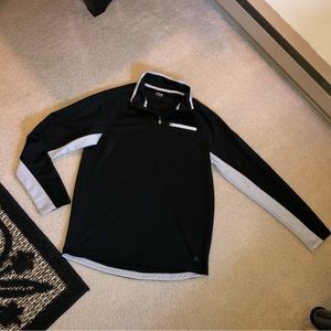 Black & Gray Lightweight FILA Pullover Long-Sleeve Shirt